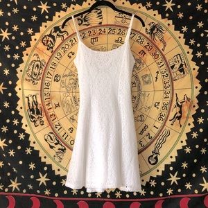 Garage white crochet dress